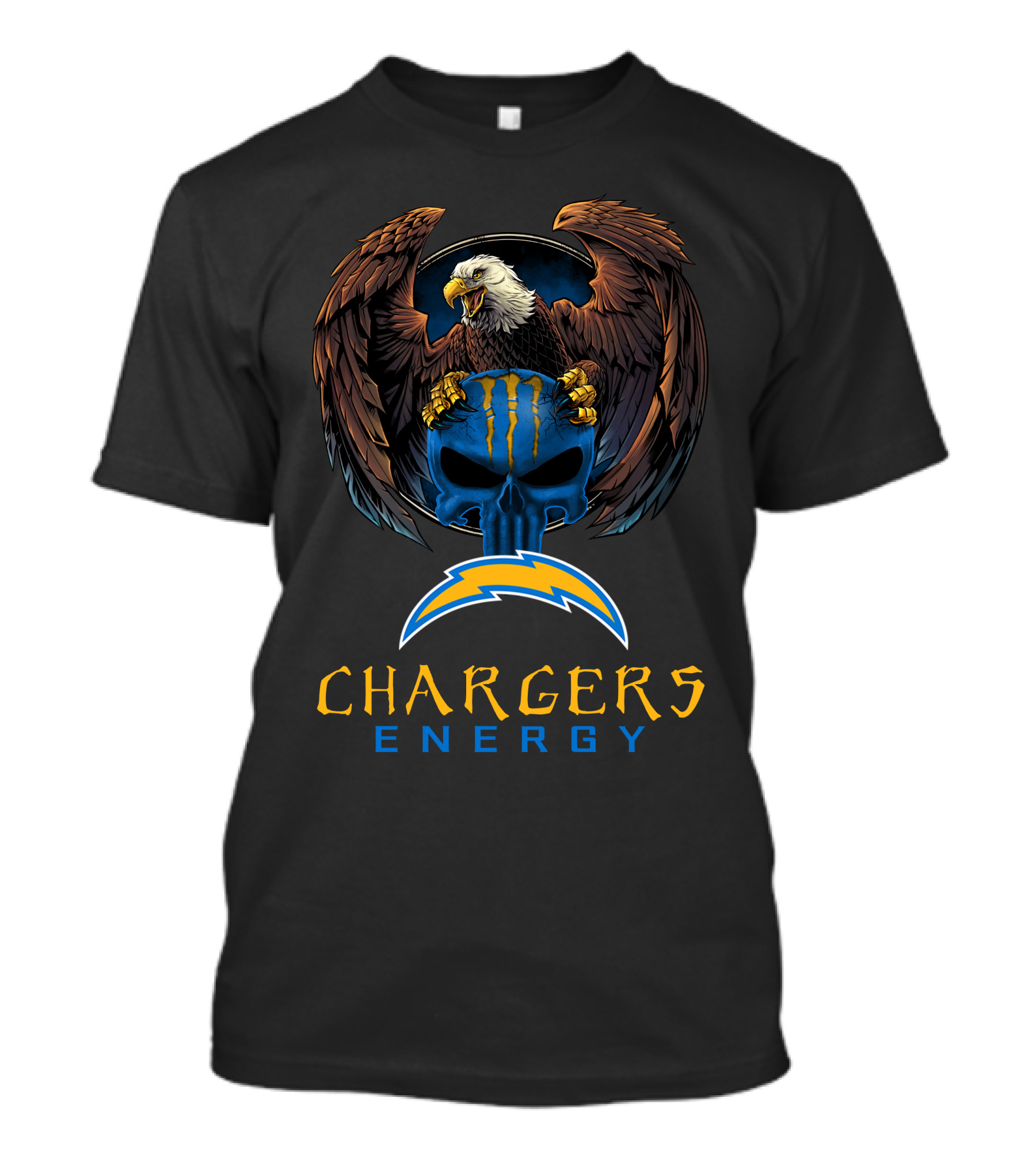 Chargers Energy Los Angeles Chargers Eagle Monster Lightning Bolt T-Shirt