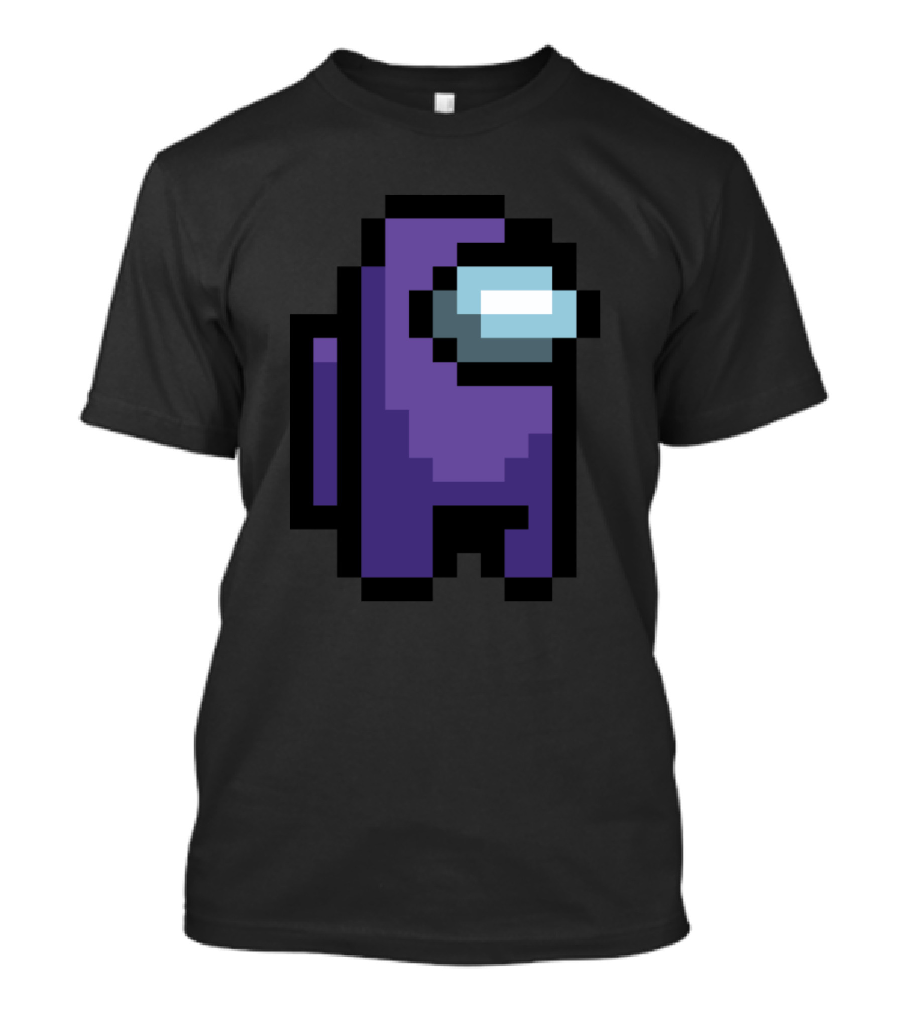 Among Us Purple Character Pixel T-Shirt