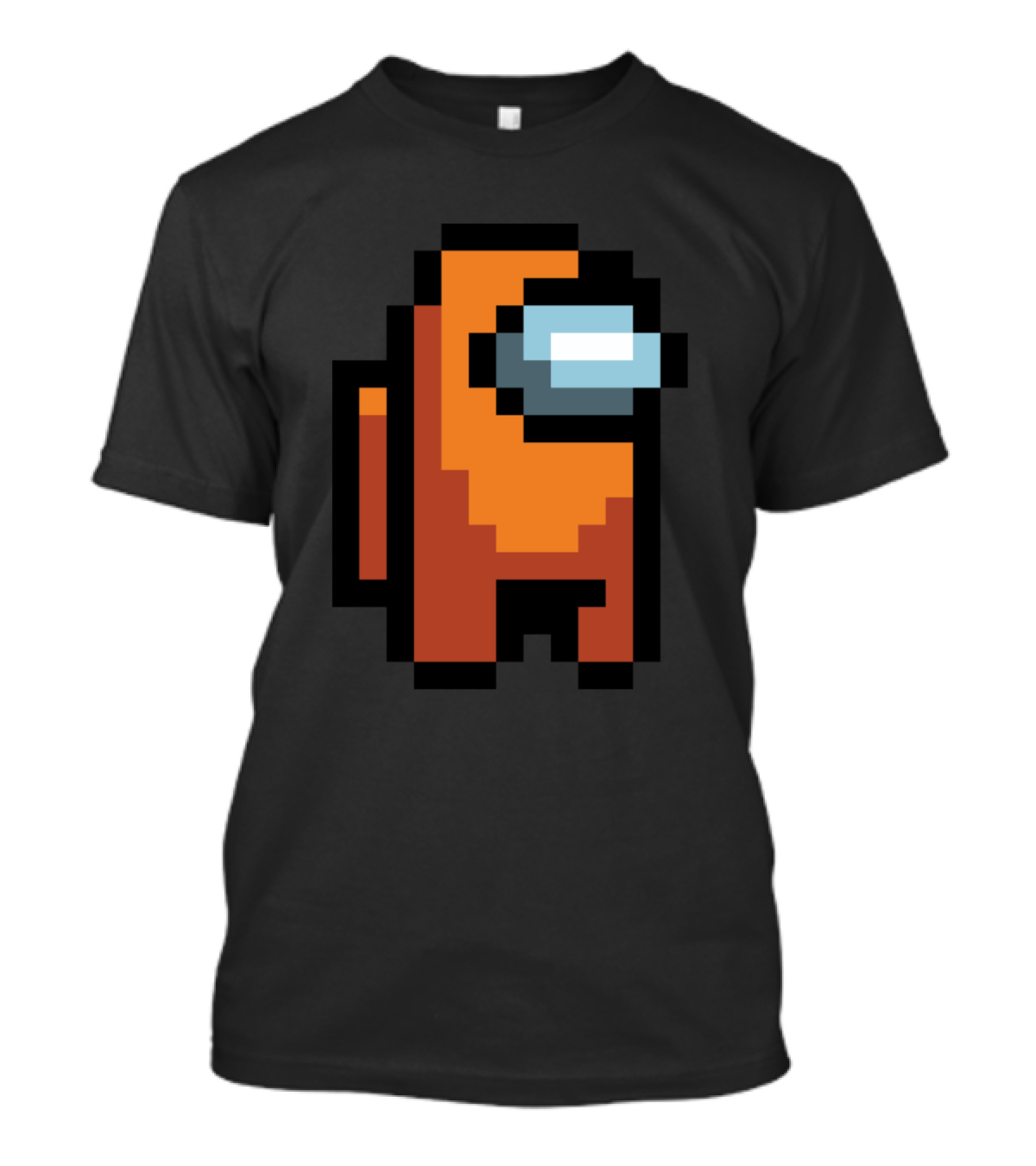 Among Us Orange Crewmate Pixel T-Shirt