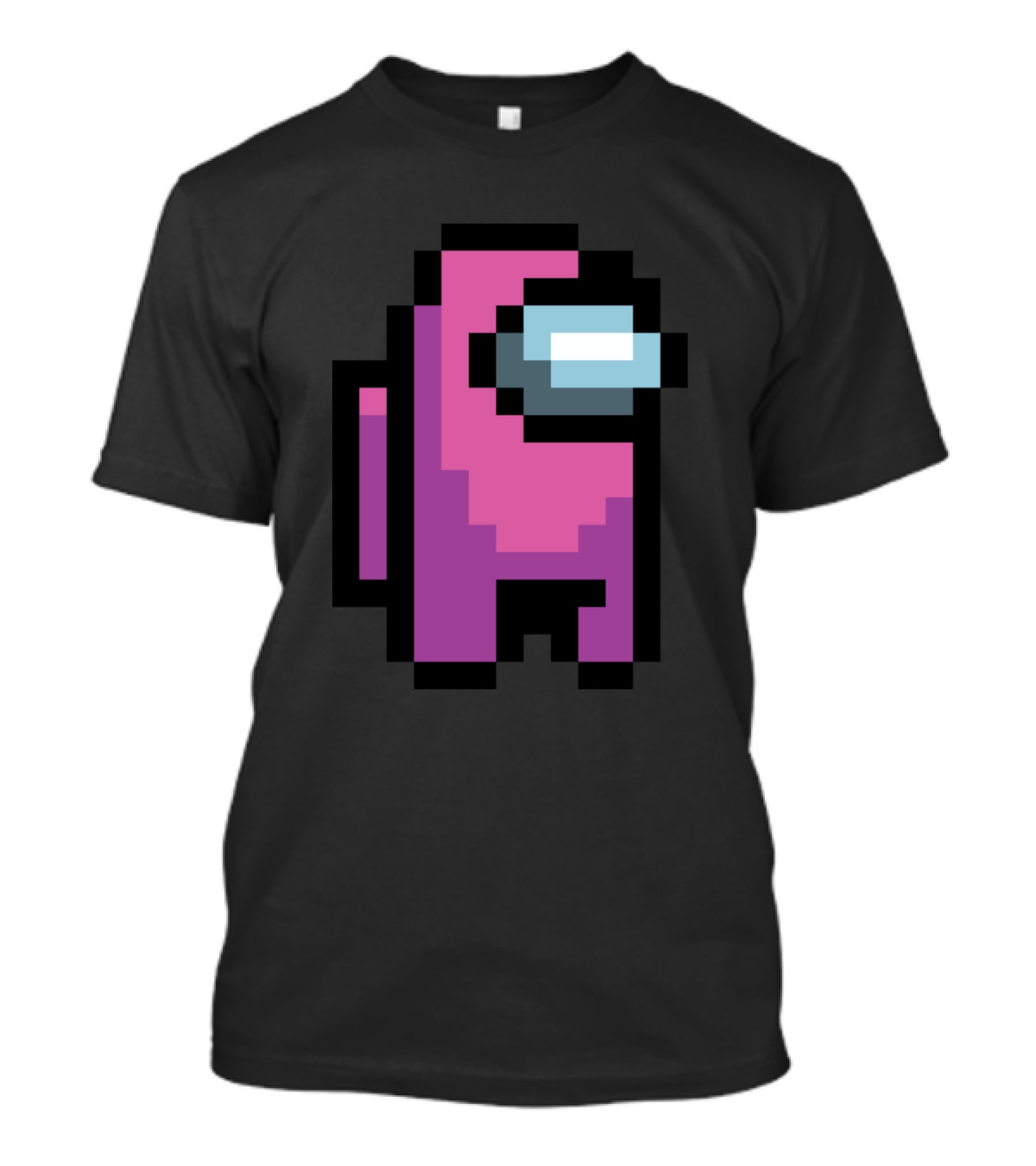 Among Us Pink Crewmate Character Pixel T-Shirt