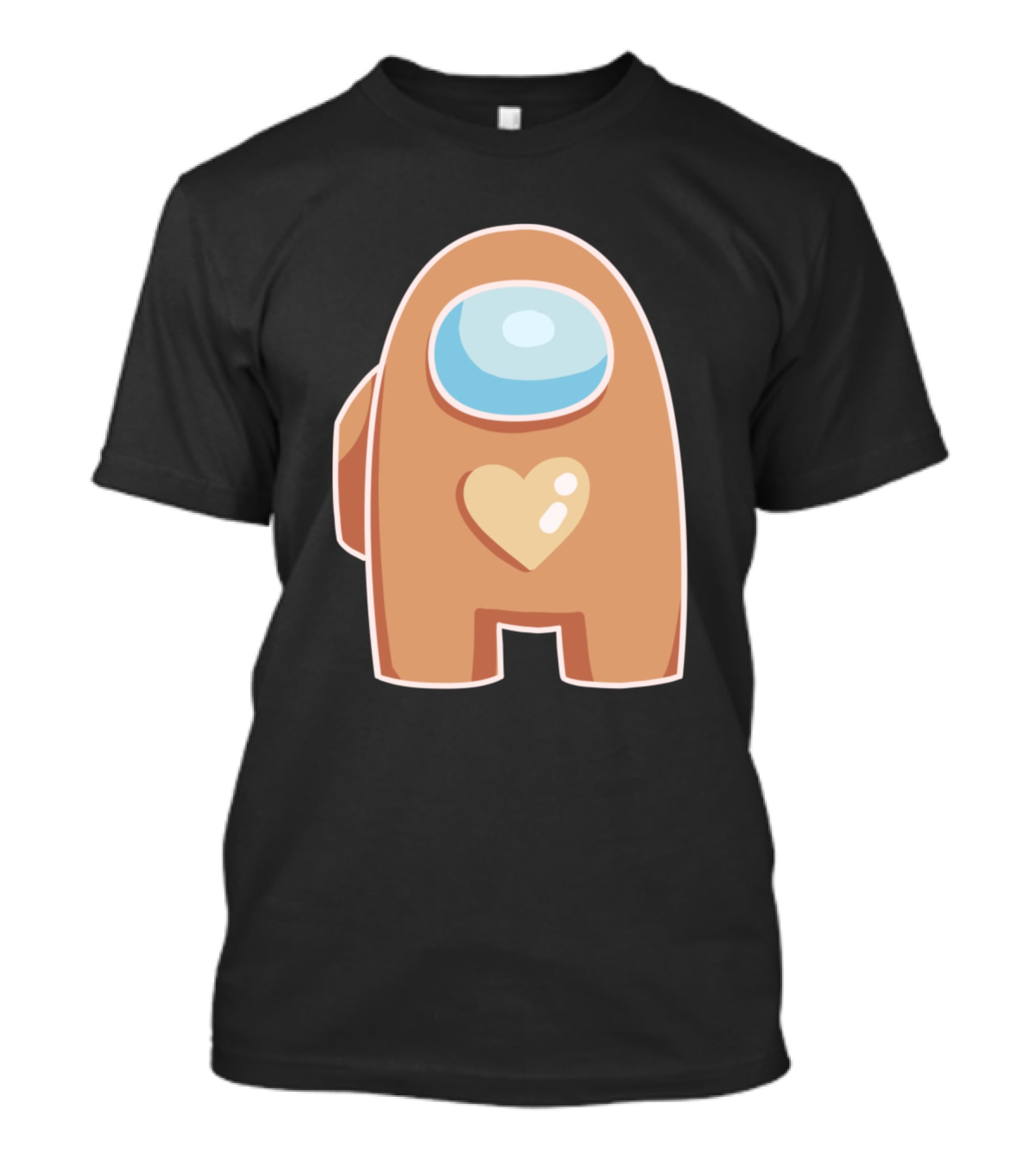 Brown Crewmate With Heart Among Us T-Shirt