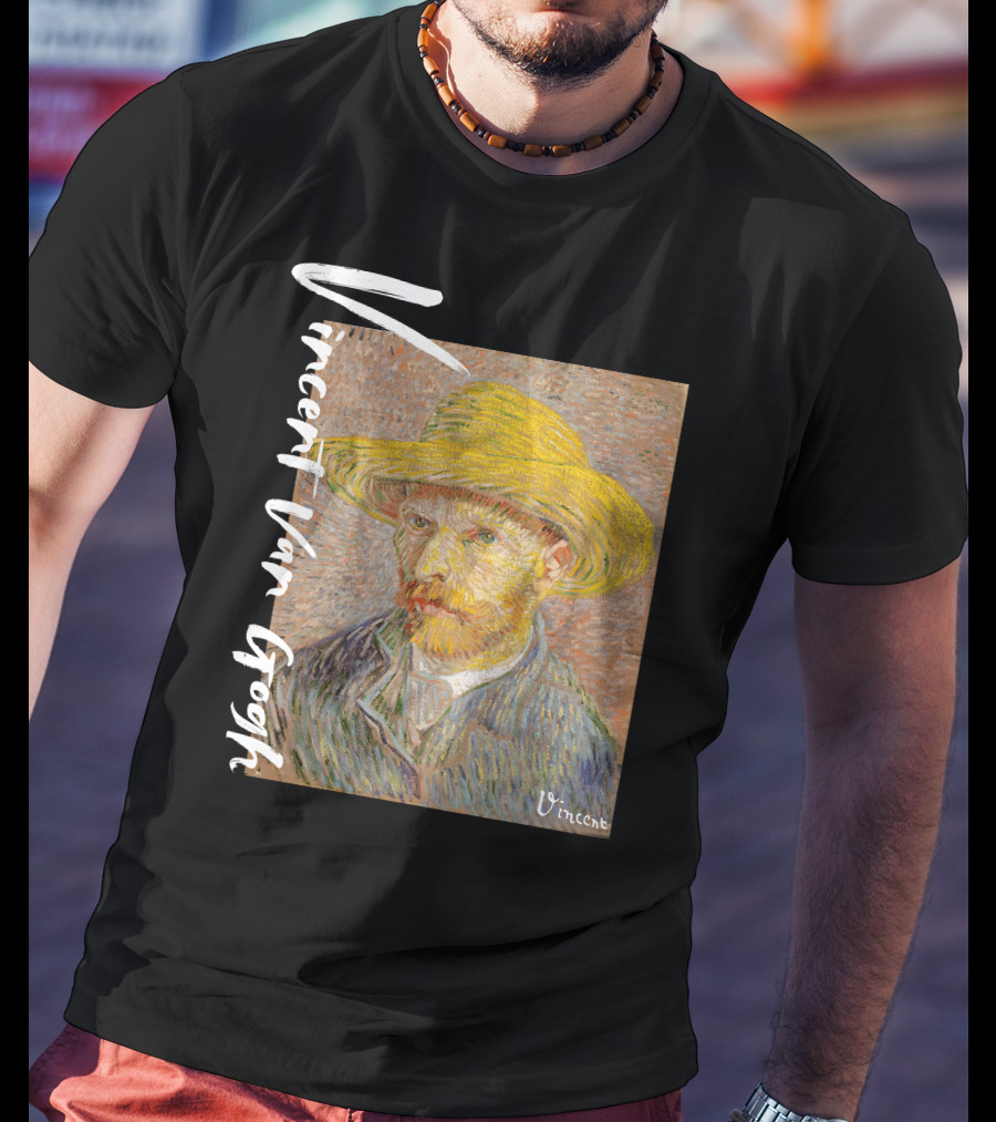 Vincent Van Gogh Self Portrait With Straw Hat Vincent T-Shirt