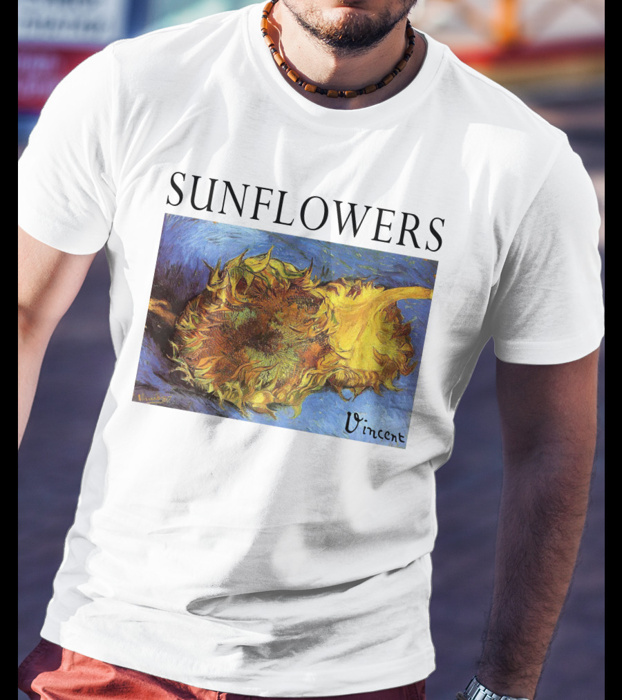 Sunflowers Vincent Van Gogh Painting Vincent Signature T-Shirt