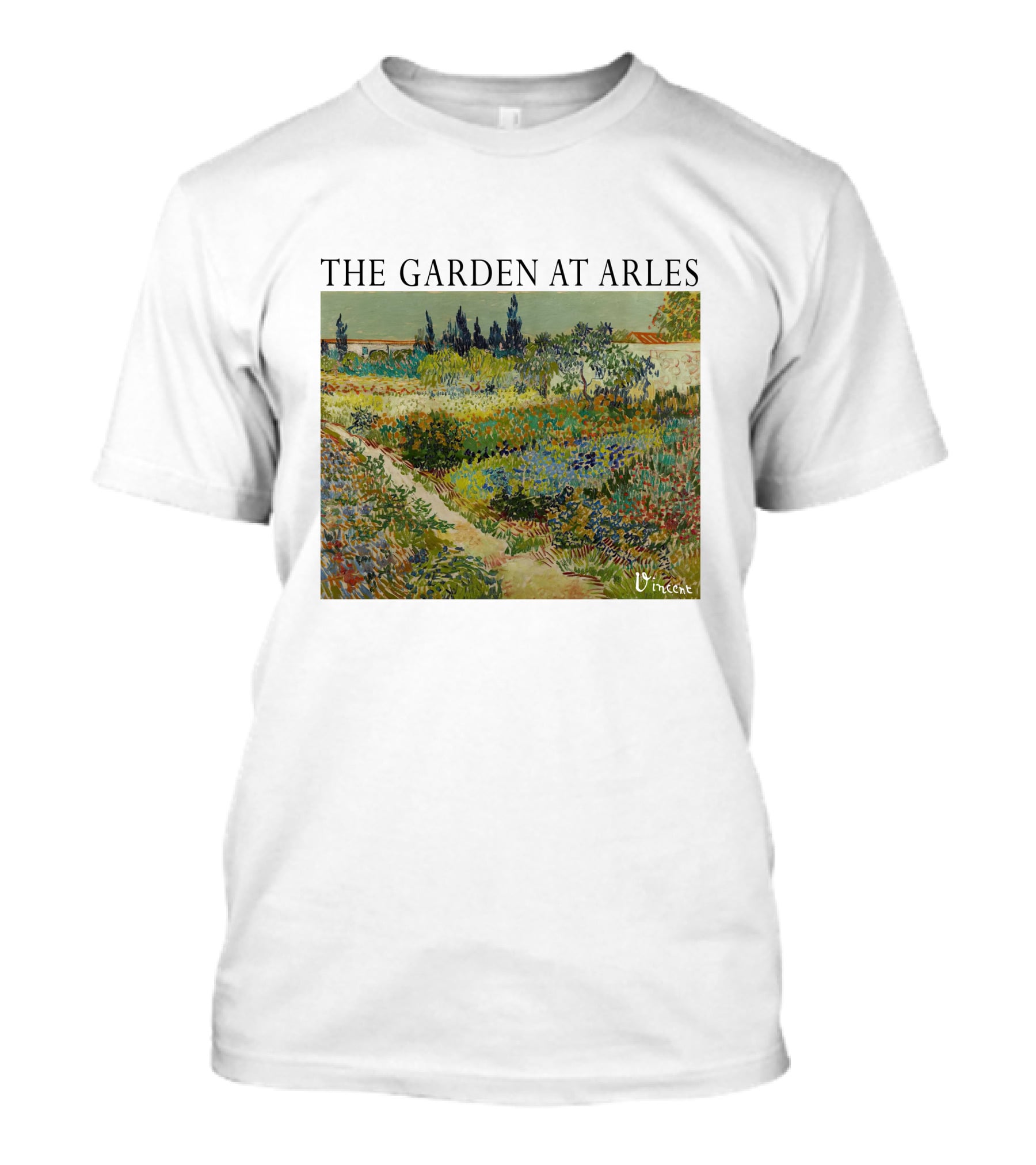 The Garden At Arles Vincent Van Gogh Vincent Signature T-Shirt