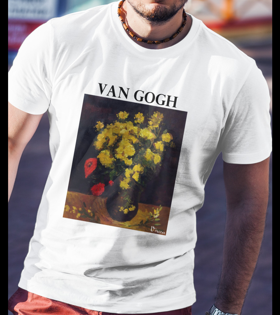 Van Gogh Flowers Red And Yellow Bouquet Vincent T-Shirt