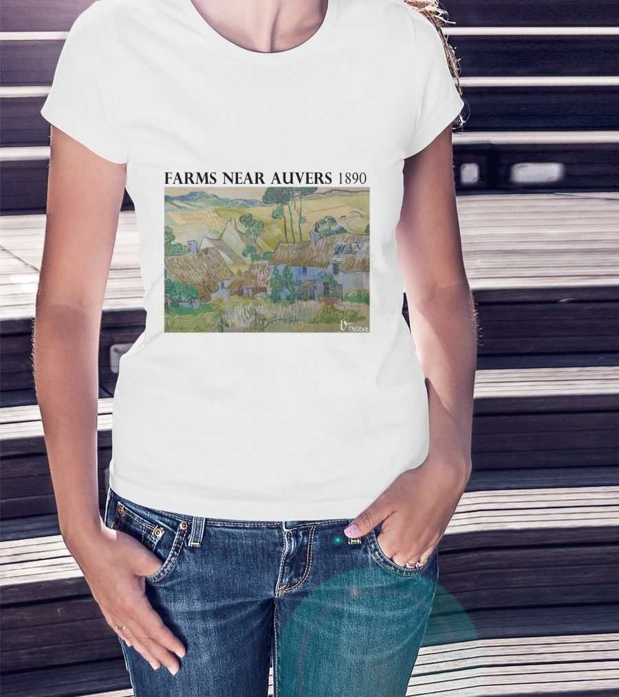 Farms Near Auvers 1890 Vincent Van Gogh T-Shirt