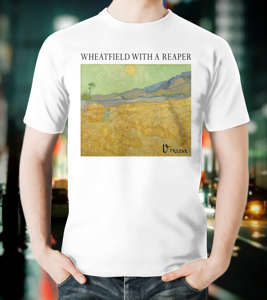 Wheatfield With A Reaper Vincent T-Shirt