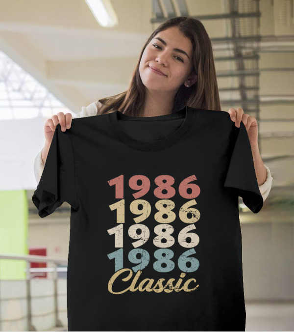 1986 Classic Retro Vintage Numbers T-Shirt