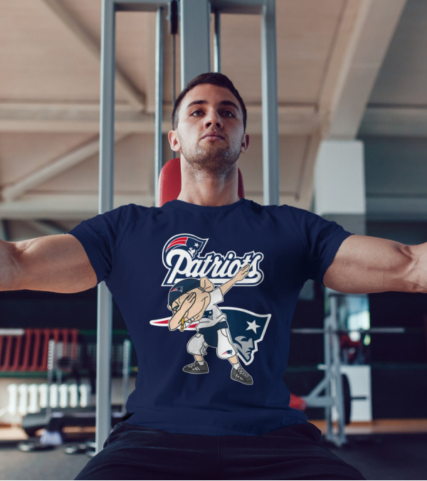 Patriots Dab Logo With Mascot And New England Patriot T-Shirt