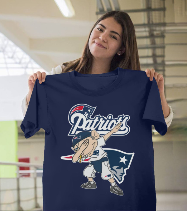 Patriots Dab Logo With Mascot And New England Patriot T-Shirt
