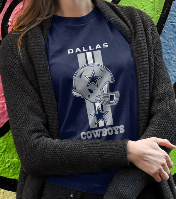 Dallas Cowboys Helmet Star Emblem T-Shirt