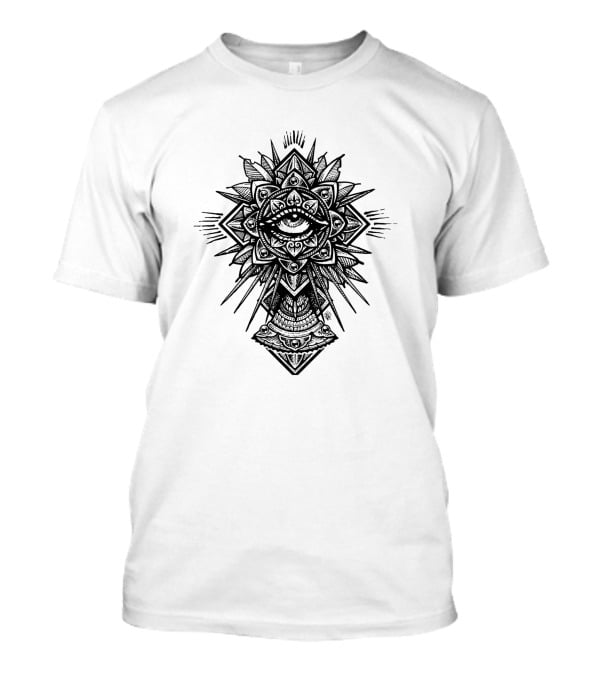 All Seeing Eye Ornamental Octagon Mandala Sacred T-Shirt