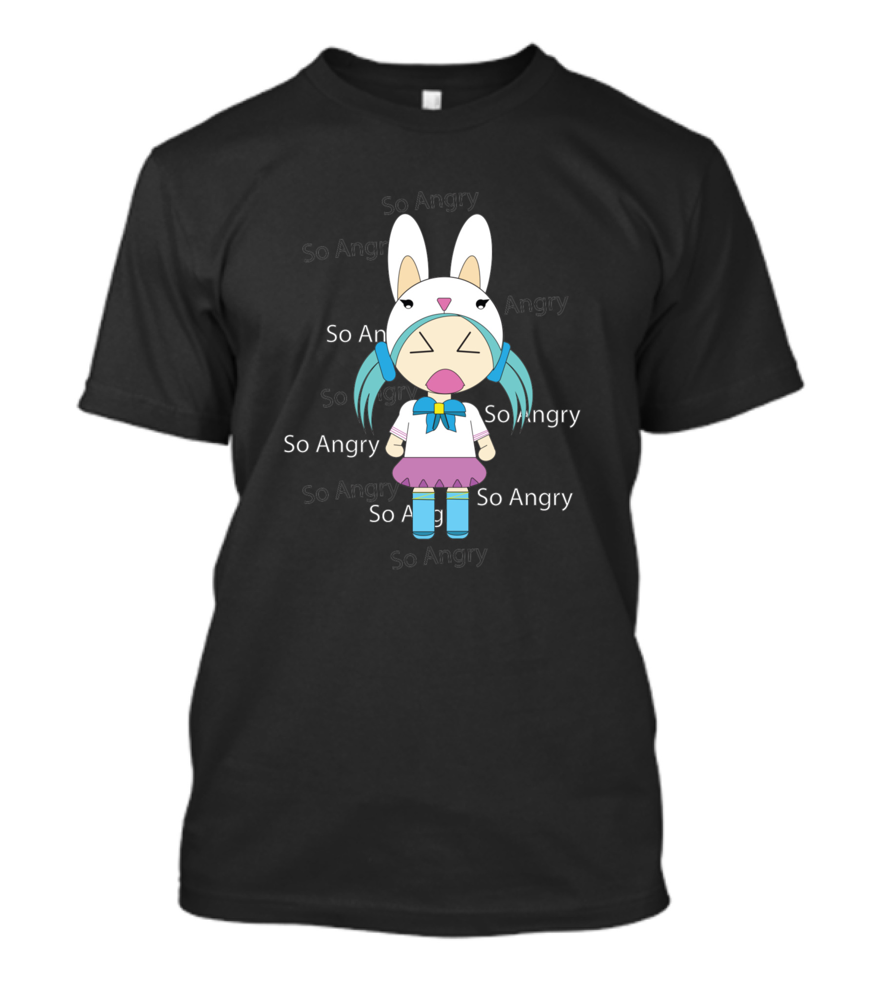 So Angry Little Girl With Bunny Ears 33796 T-Shirt