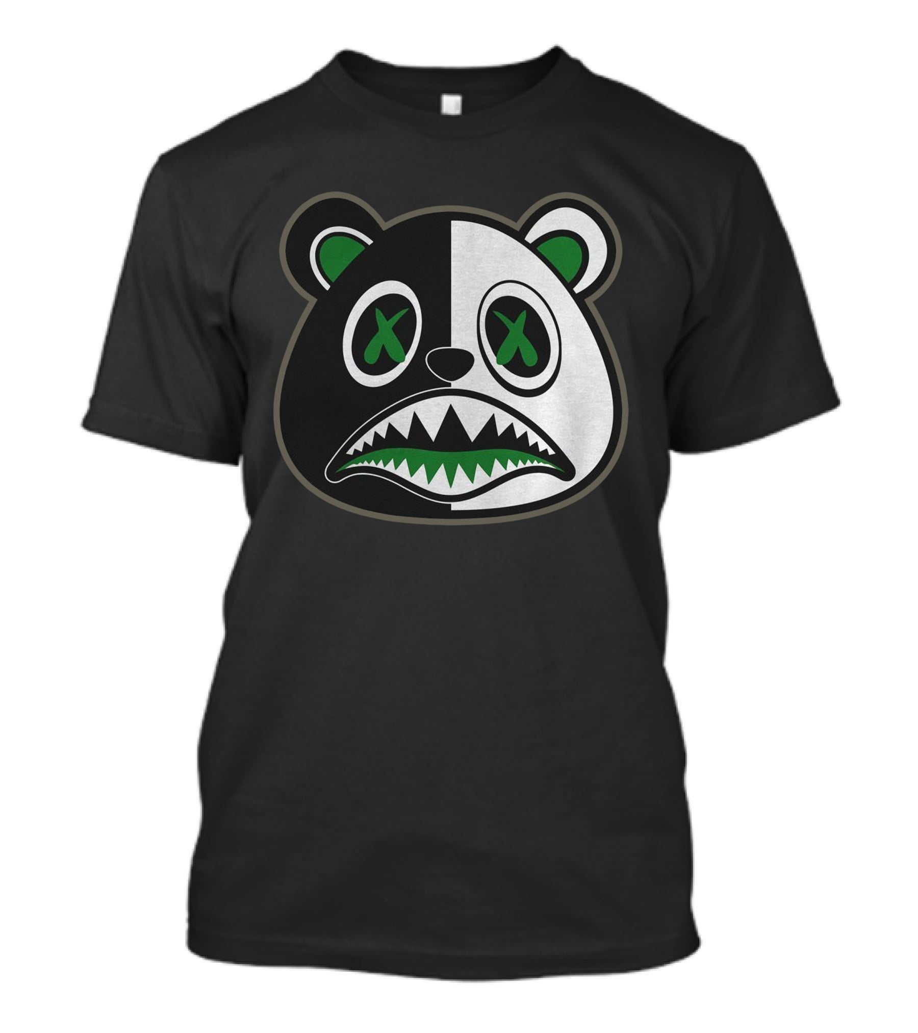 Lucky Green 13s Panda Split Face T-Shirt