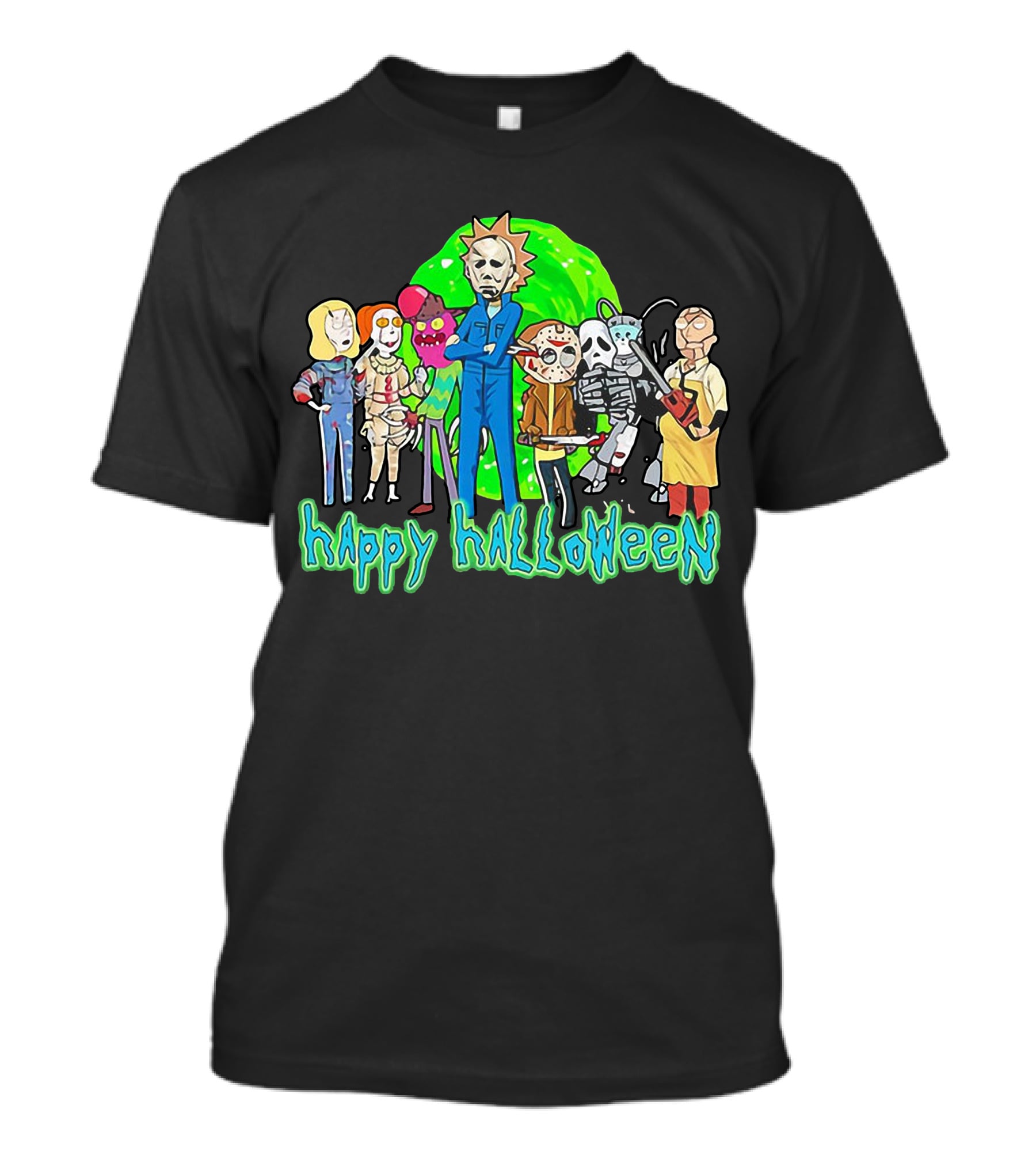 Happy Halloween Michael Myers Rick And Morty T-Shirt