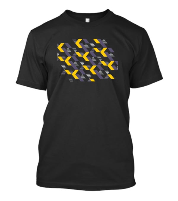 Angular 1546243 Geometric Yellow And Gray T-Shirt