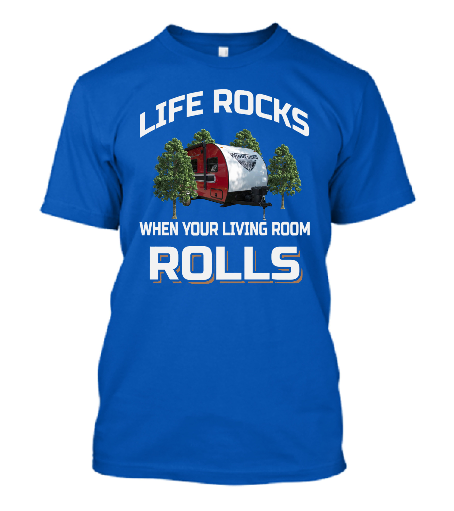 LIFE ROCKS WHEN YOUR LIVING ROOM ROLLS VINTAGE RV CAMPING T-Shirt
