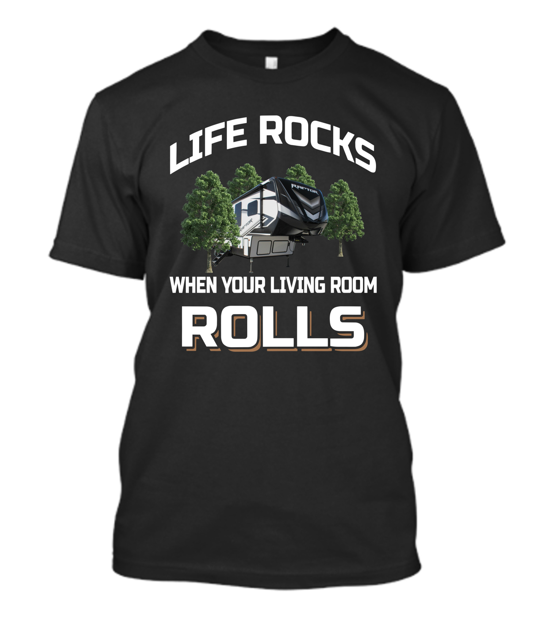 LIFE ROCKS WHEN YOUR LIVING ROOM ROLLS KS Raptor 351 T-Shirt