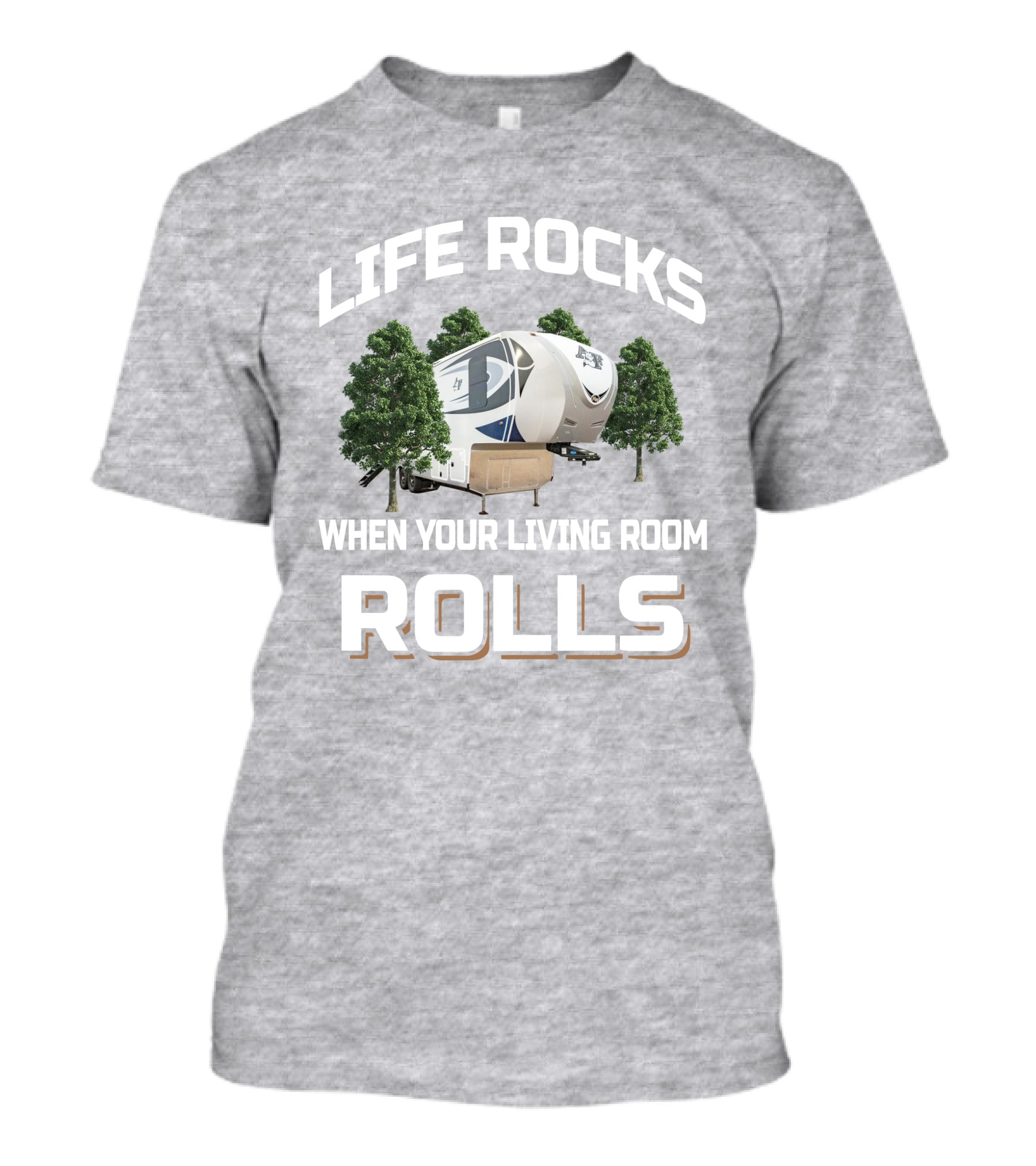 LIFE ROCKS WHEN YOUR LIVING ROOM ROLLS Arctic Fox 29 T-Shirt
