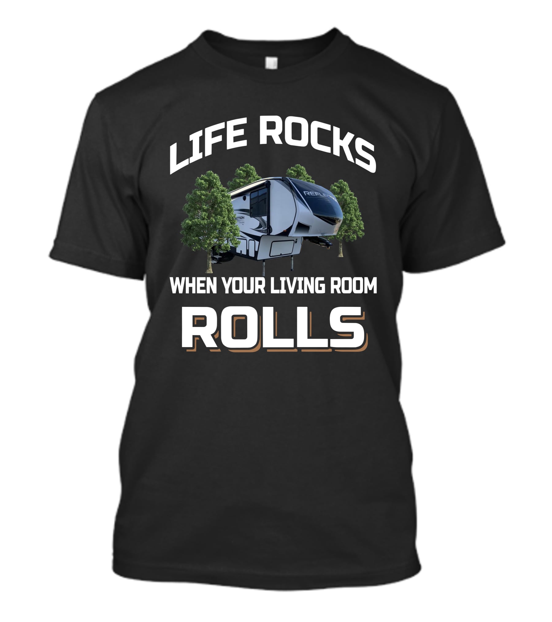 Life Rocks When Your Living Room Rolls Reflection 280rs T-Shirt