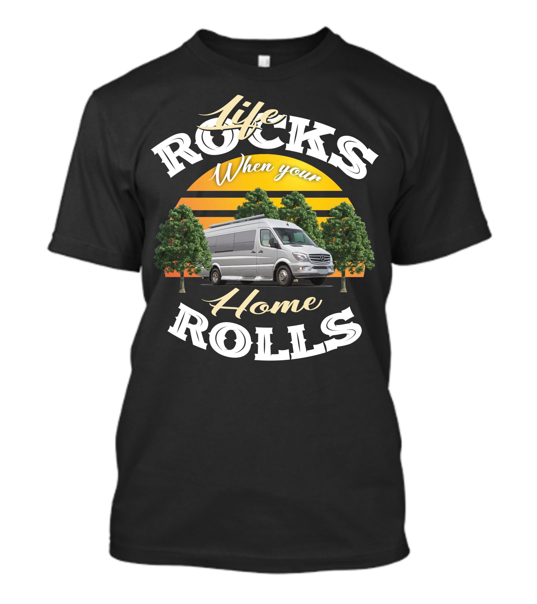 Life Rocks When Your Home Rolls Coachmen Galleria Class B RV T-Shirt