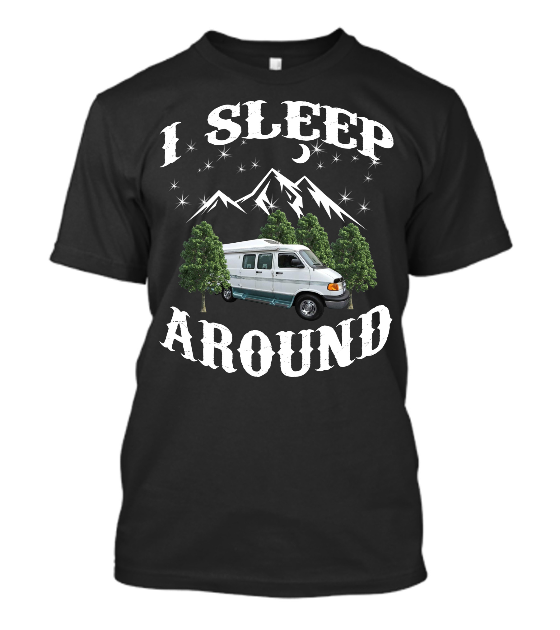 2001 Roadtrek 190 Popular I Sleep Around Camper Van Mountains T-Shirt