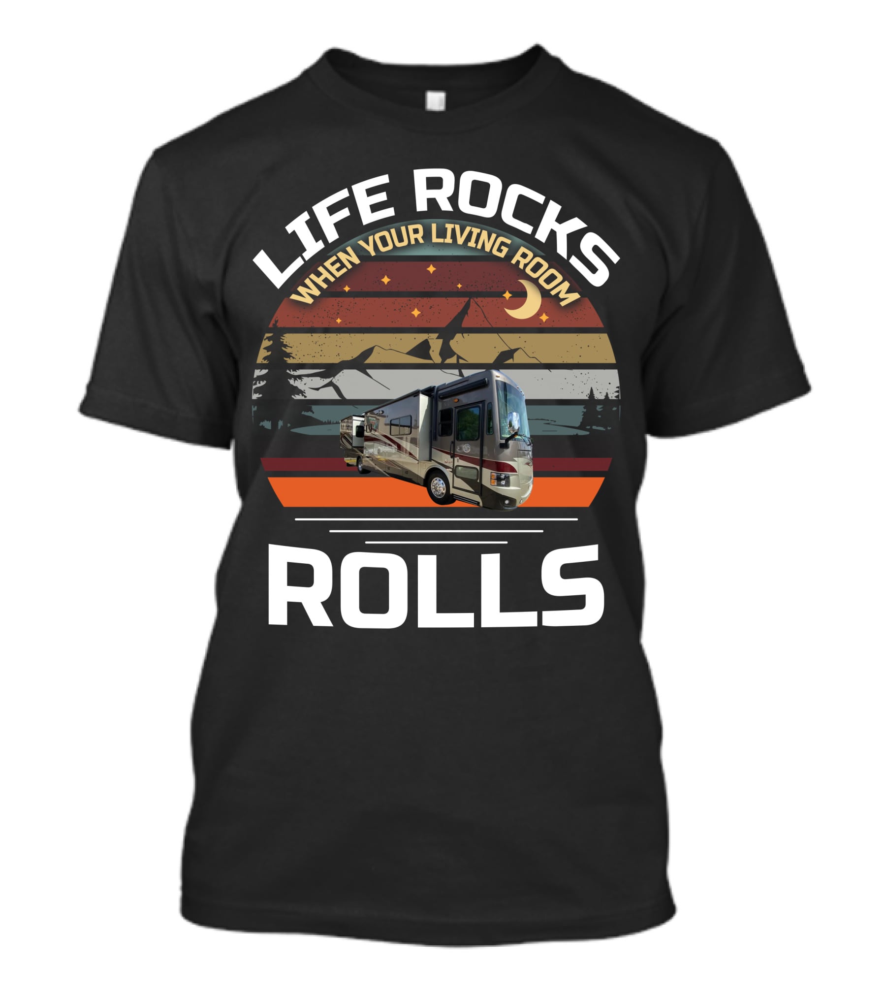 LIFE ROCKS WHEN YOUR LIVING ROOM ROLLS Tiffin Allegro Red T-Shirt