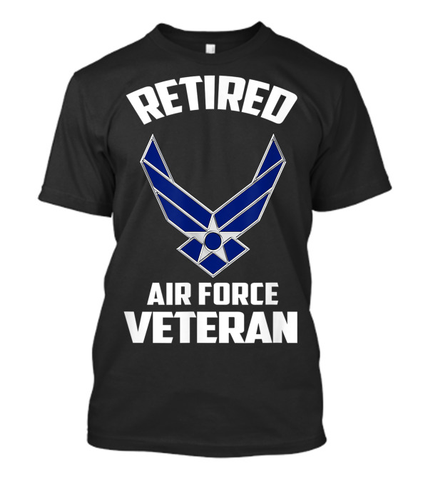 Retired Air Force Veteran USAF Emblem T-Shirt