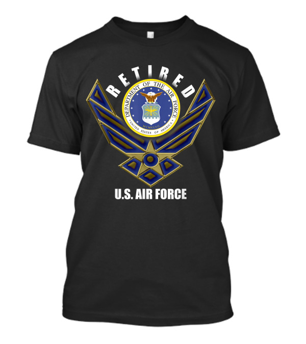 Retired U.S. Air Force Department Veteran Emblem T-Shirt