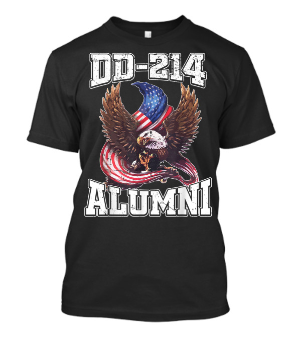 DD-214 Alumni American Eagle Flag Veteran T-Shirt