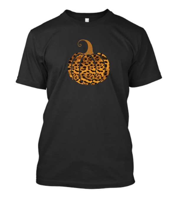 Leopard Print Pumpkin Spice Halloween Fall Autumn Day Premium T-Shirt