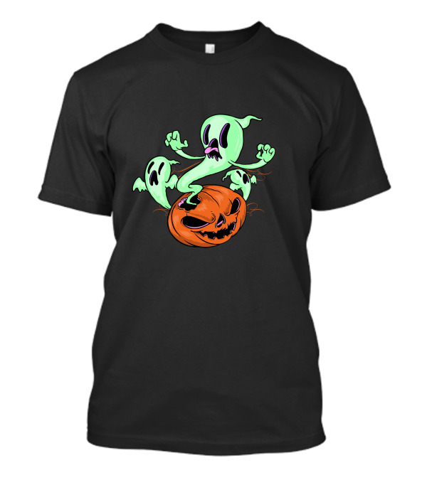 Pumpkin Ghosts Creepy Halloween Goblins Day Of The Dead T-Shirt