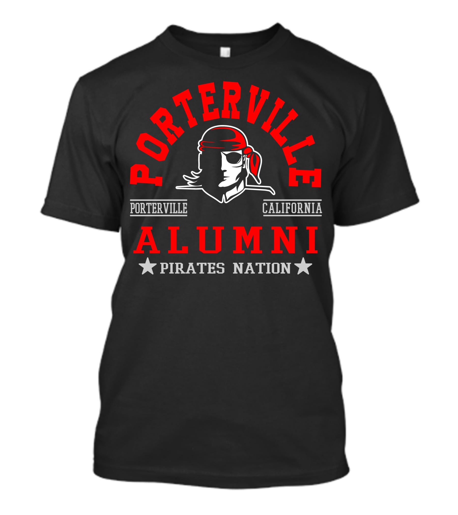Porterville California Alumni Pirates Nation T-Shirt