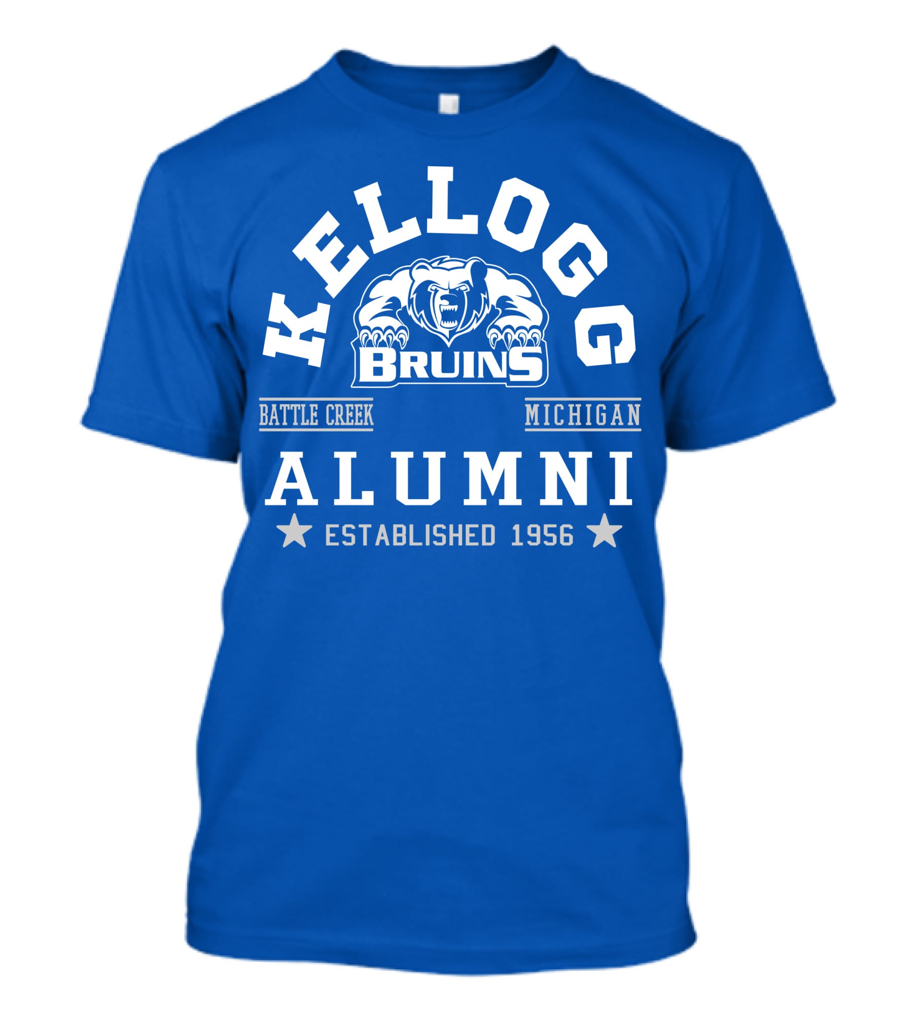 Kellogg Bruins Alumni Battle Creek Michigan Established 1956 T-Shirt