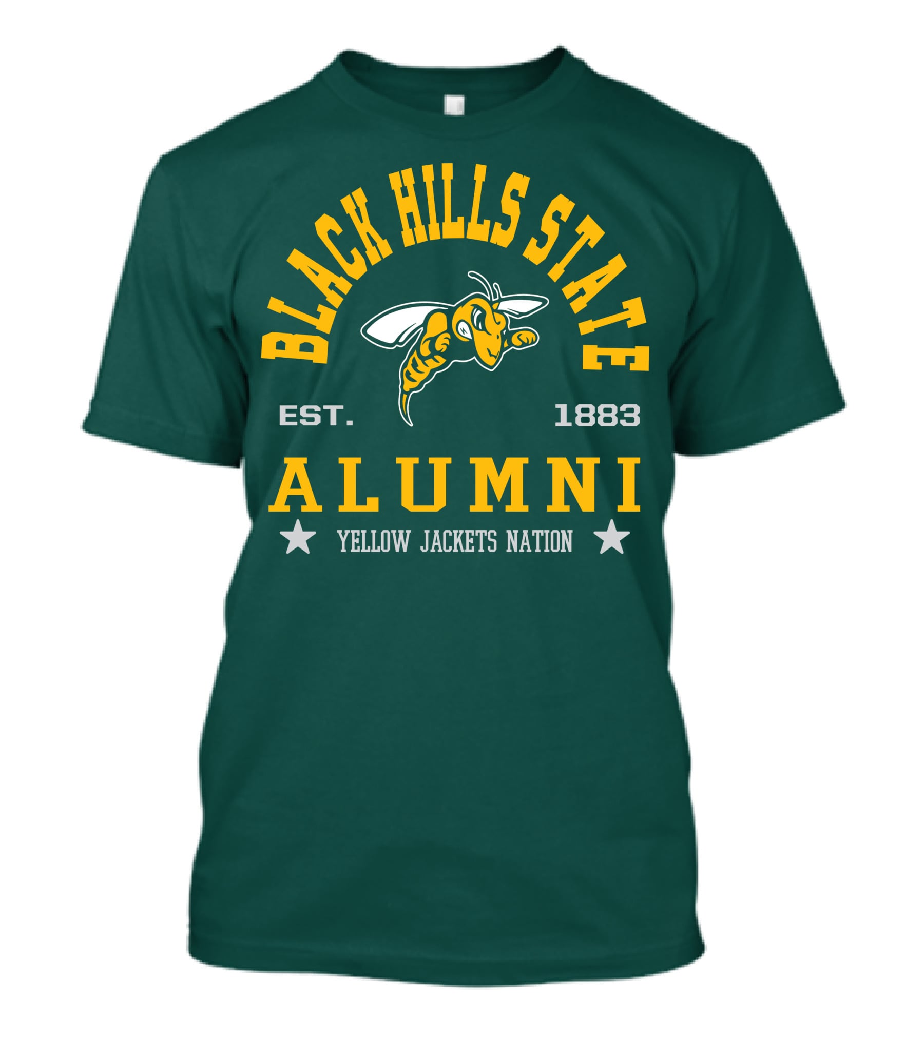 Black Hills State Alumni Yellow Jackets Nation Est. 1883 T-Shirt