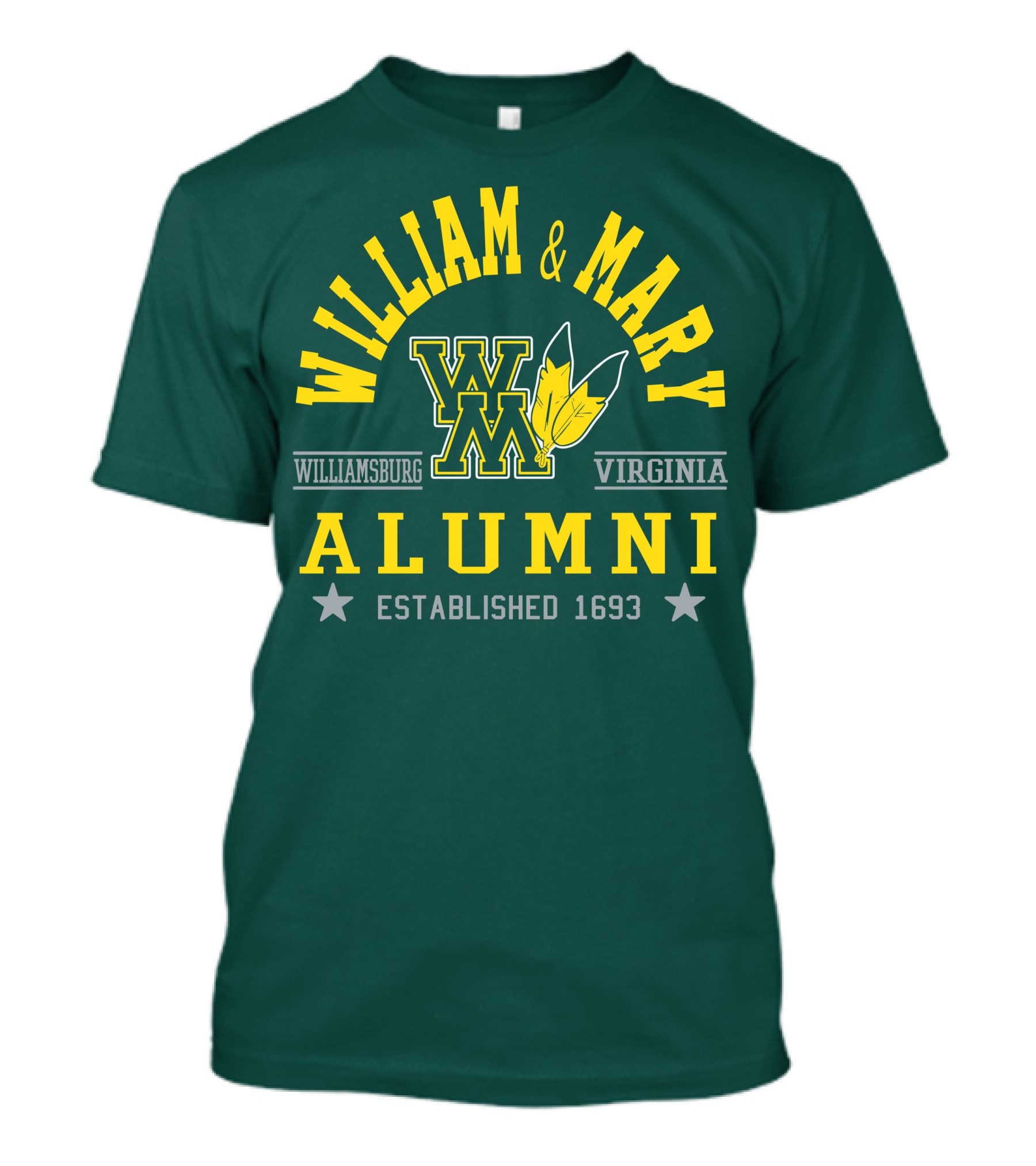 William And Mary Alumni Williamsburg Virginia Established 1693 T-Shirt