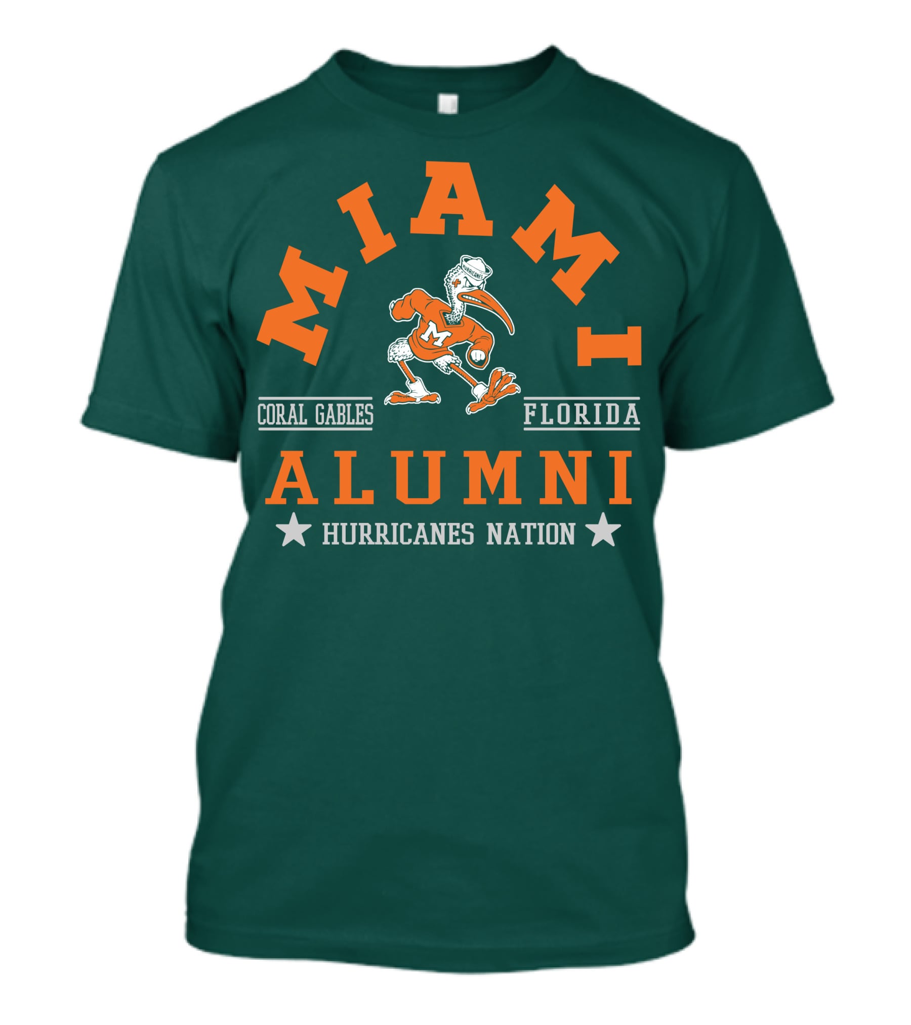 Miami Alumni Coral Gables Florida Hurricanes Nation T-Shirt