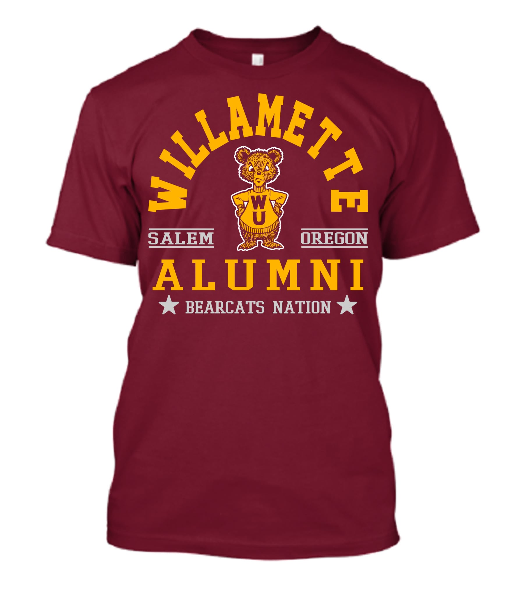 Willamette University Alumni Salem Oregon Bearcats Nation WU T-Shirt