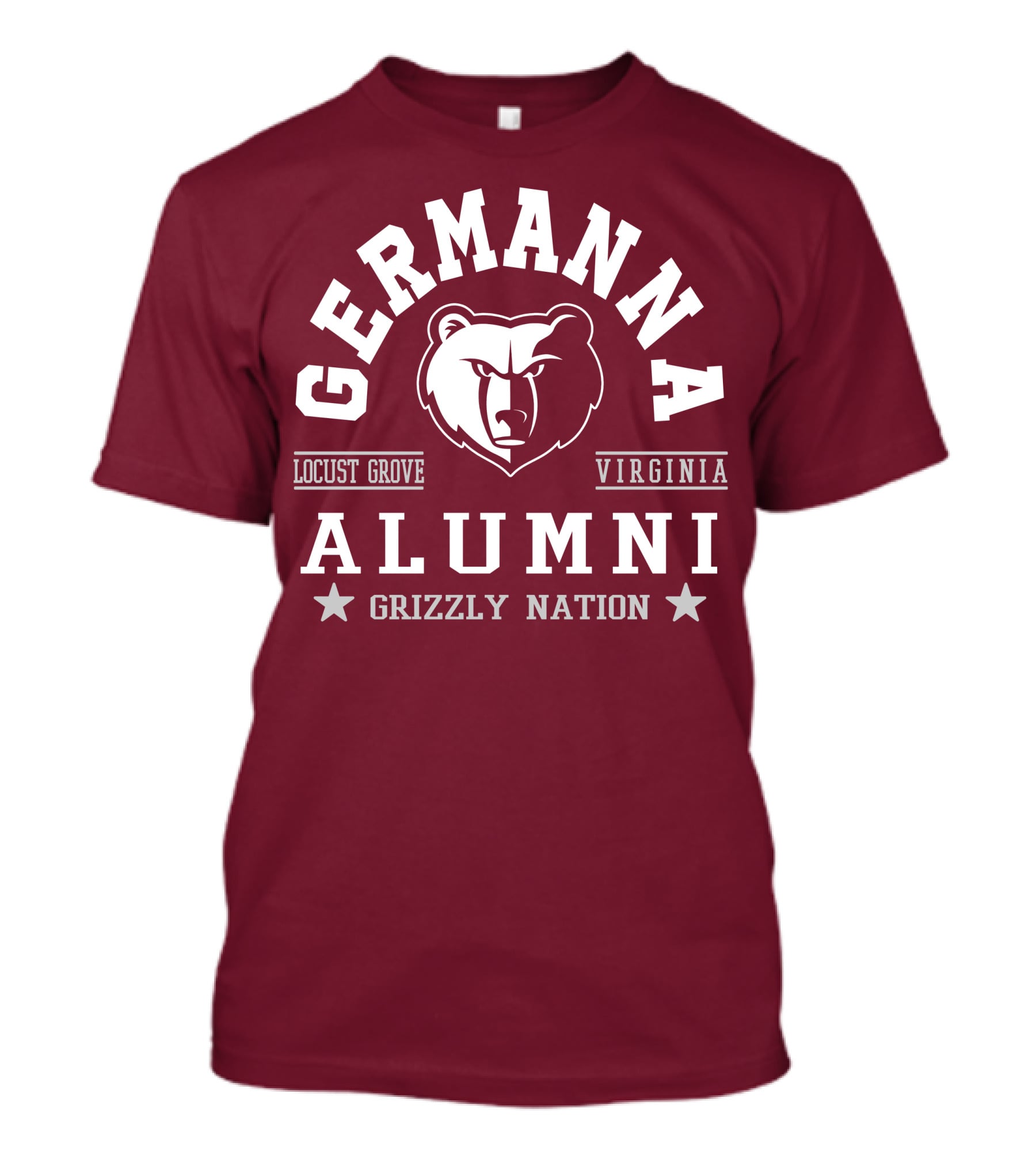 Germanna College Alumni Locust Grove Virginia Grizzly Nation T-Shirt