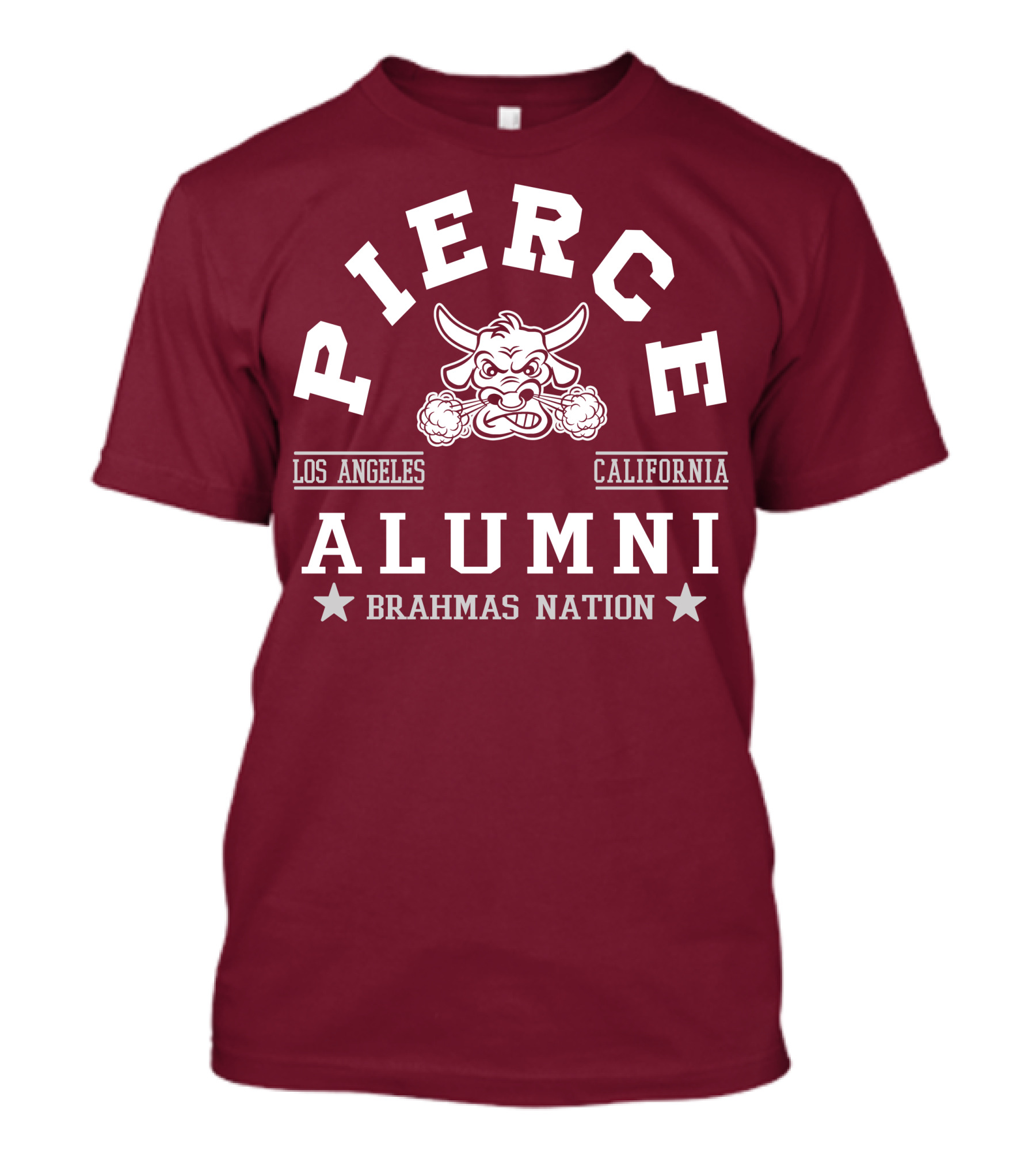 Pierce College Alumni Los Angeles California Brahmas Nation T-Shirt