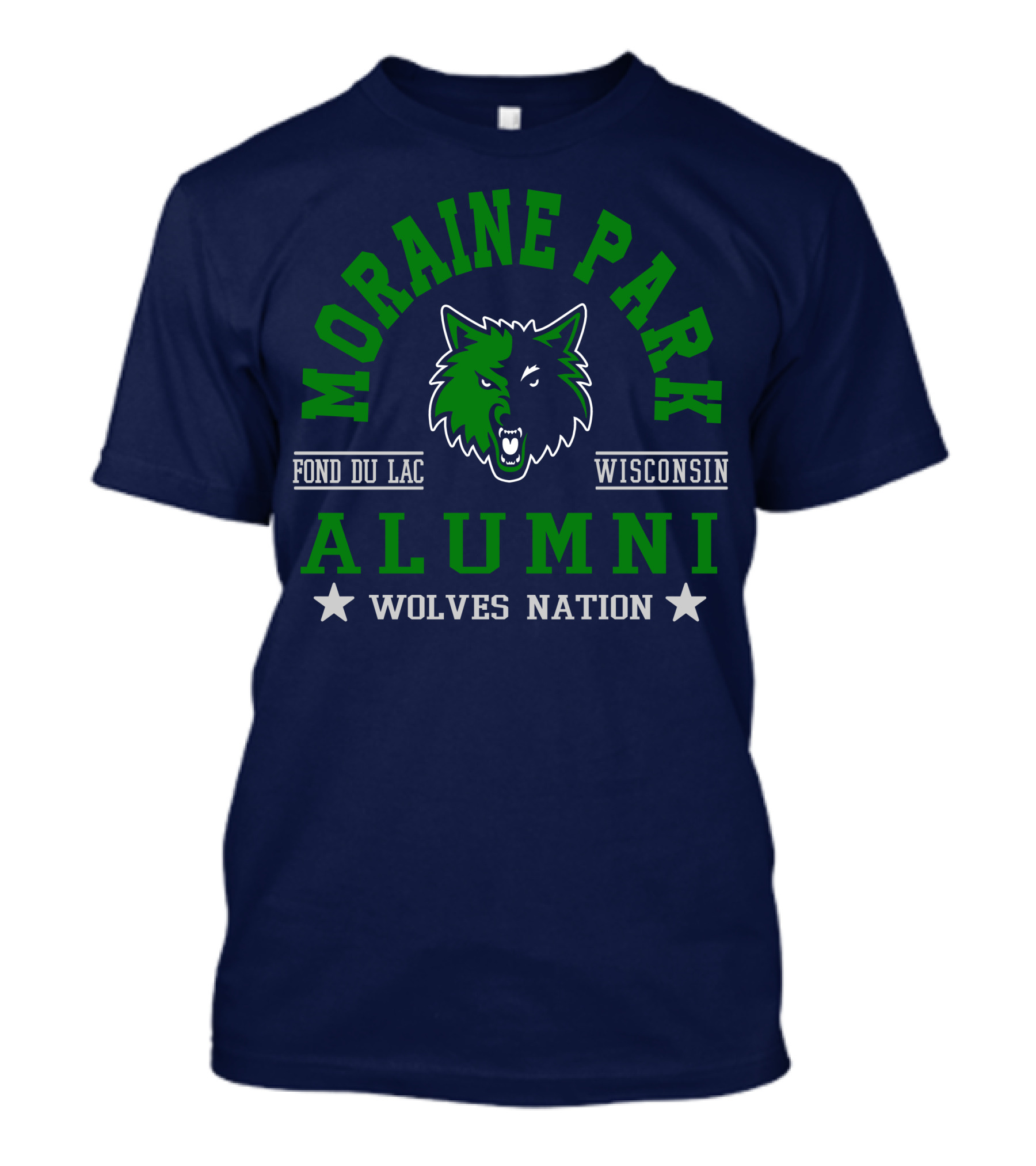 Moraine Park Alumni Wolves Nation Fond Du Lac Wisconsin T-Shirt