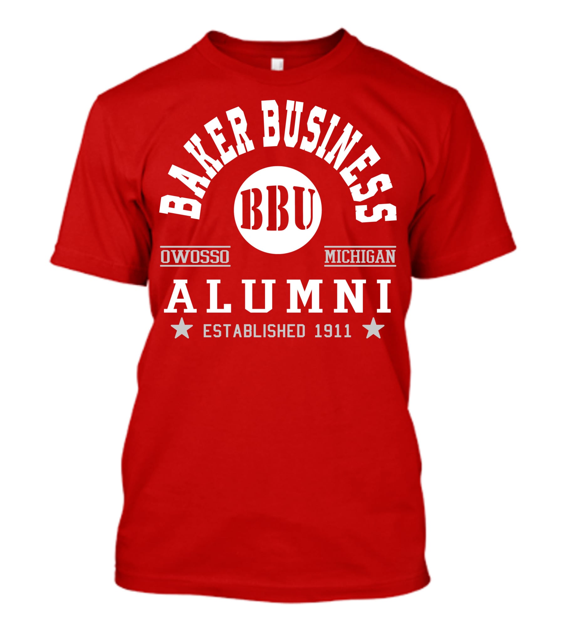 Baker Business BBU Alumni Owosso Michigan Established 1911 T-Shirt