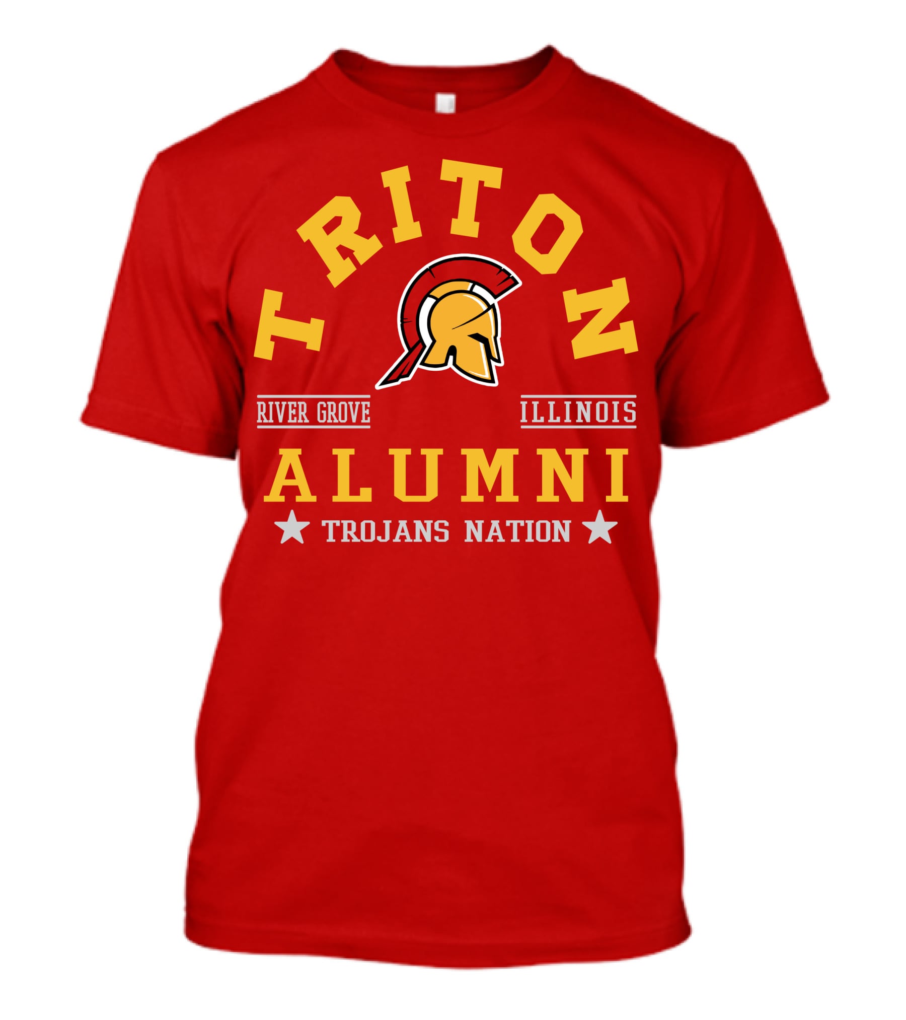 Triton Alumni River Grove Illinois Trojans Nation T-Shirt