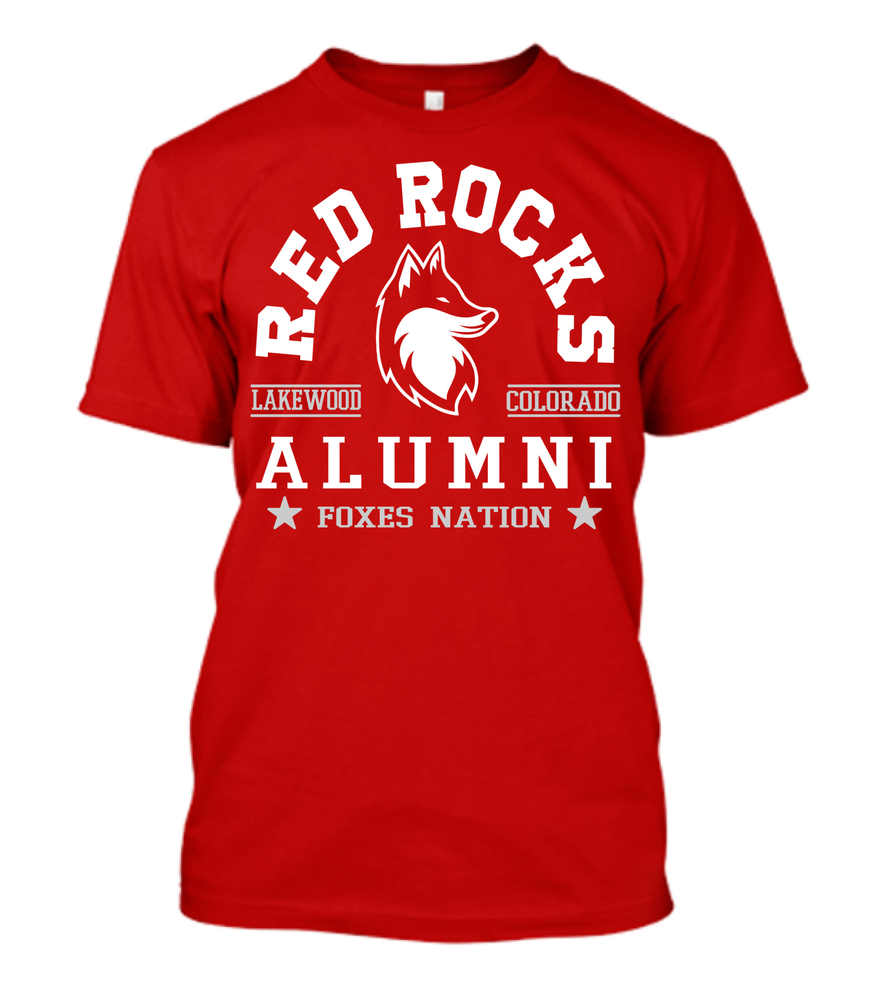 Red Rocks Alumni Lakewood Colorado Foxes Nation T-Shirt