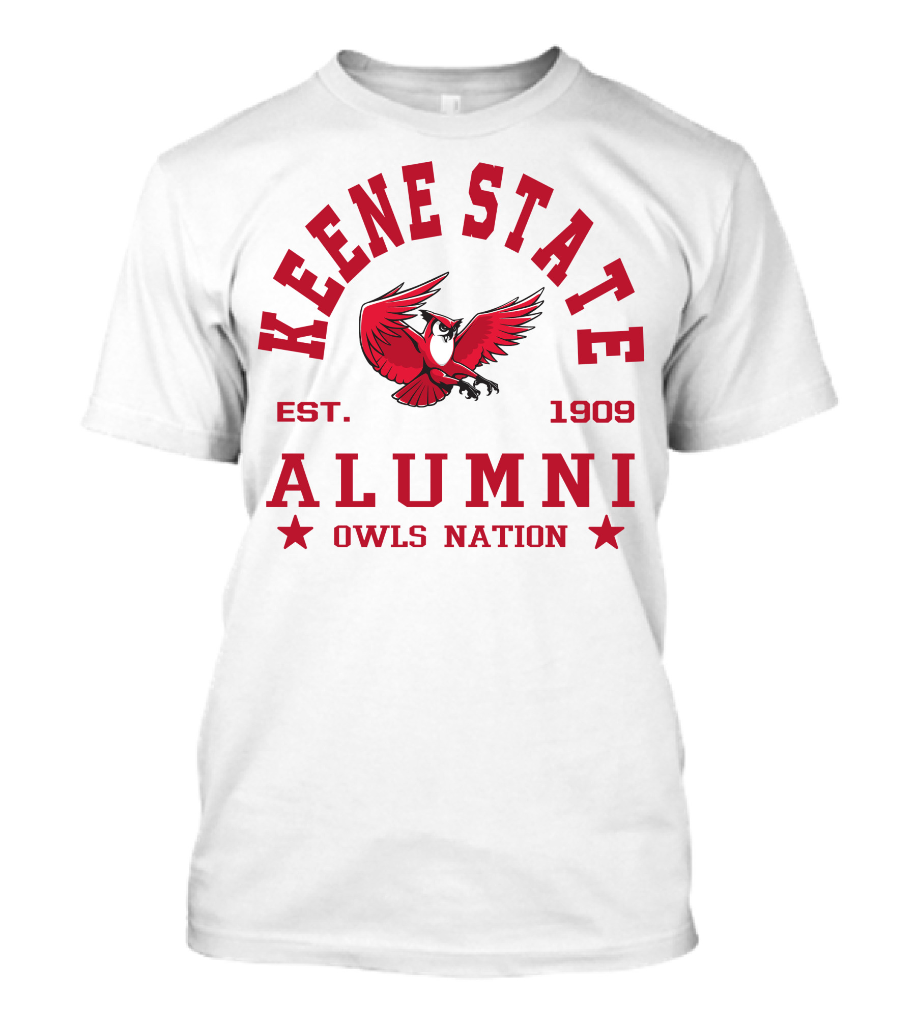 Keene State College Alumni Owls Nation Est. 1909 Red Owl T-Shirt