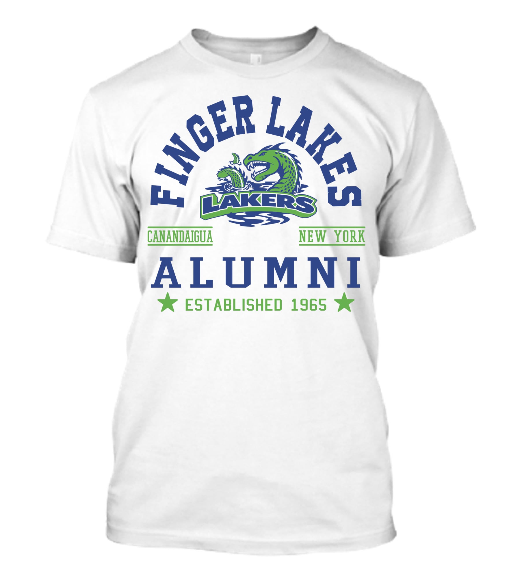 Finger Lakes Lakers Canandaigua New York Alumni Established 1965 T-Shirt