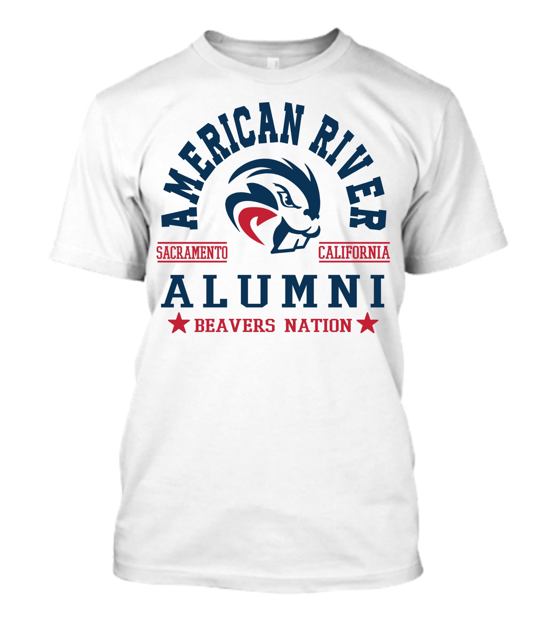 American River Alumni Sacramento California Beavers Nation T-Shirt
