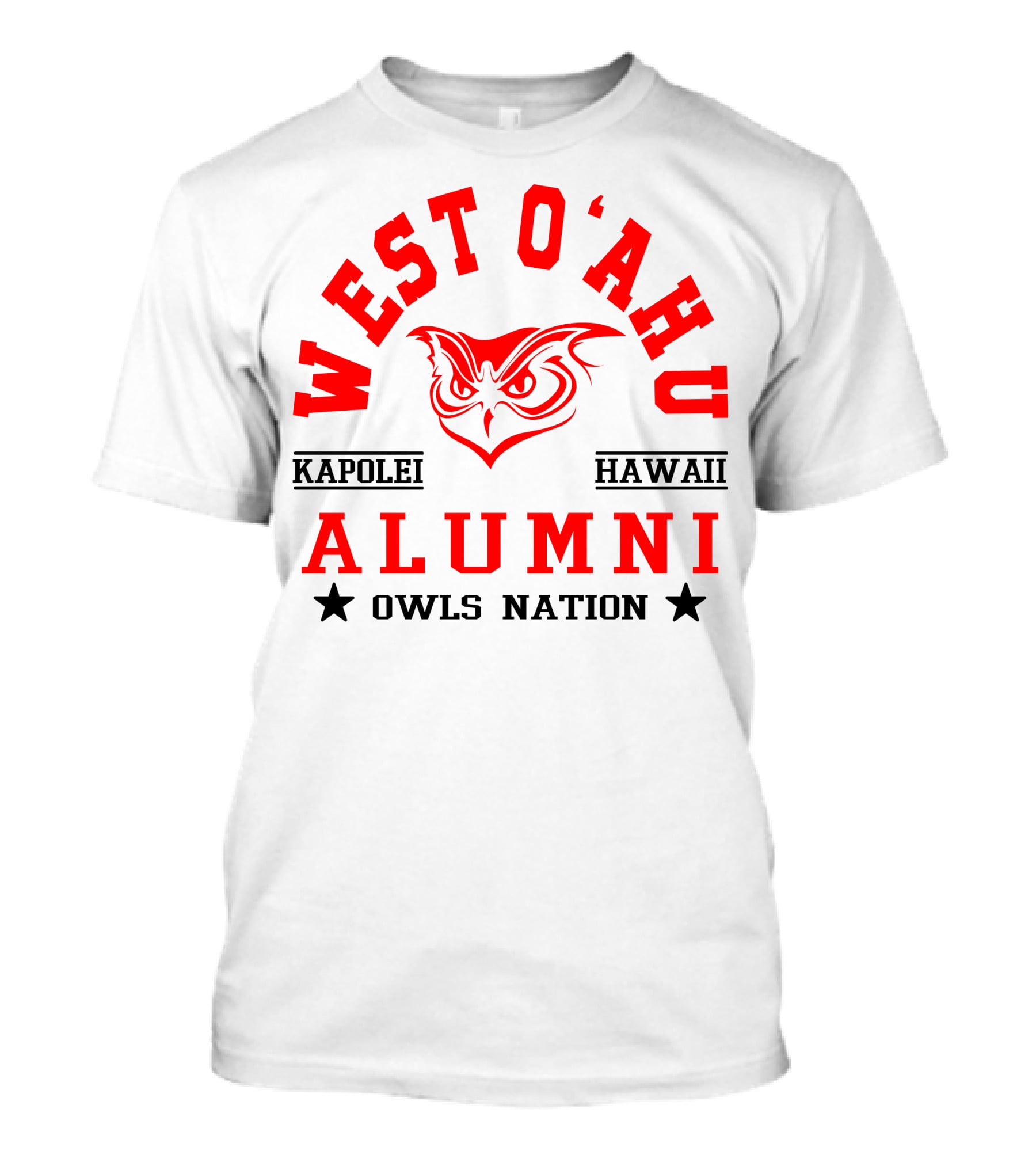 West O'ahu Kapolei Hawaii Alumni Owls Nation T-Shirt