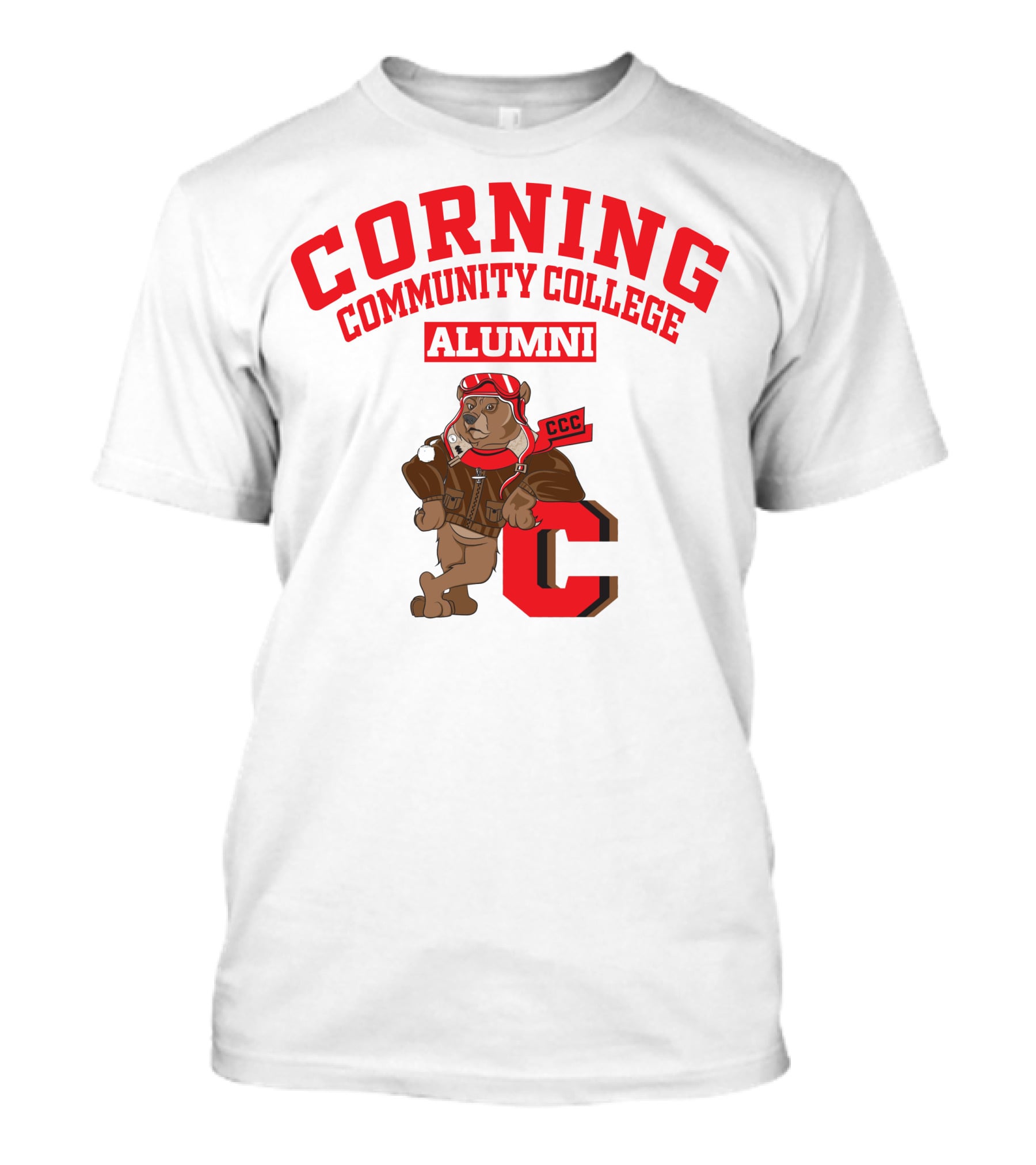 Corning Community College Alumni Bear Mascot CCC T-Shirt