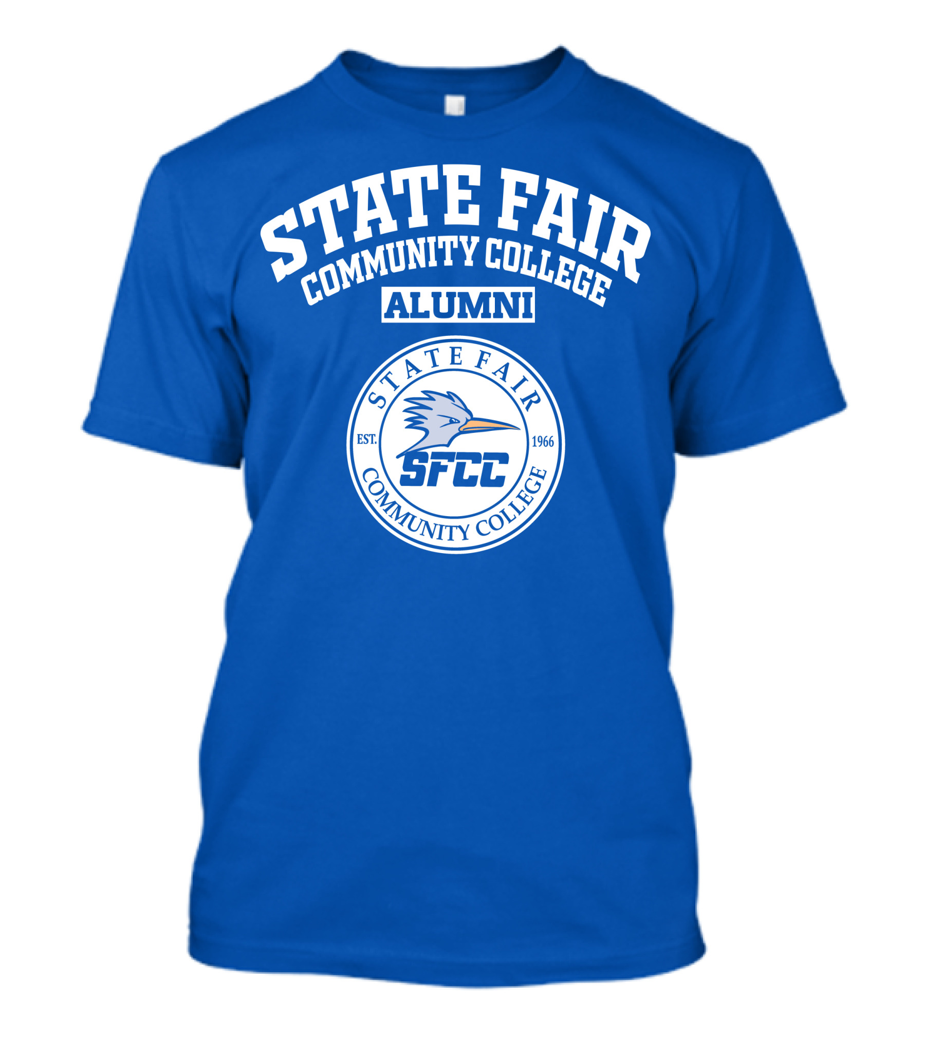 State Fair Community College Alumni SFCC Est. 1966 Logo Blue Bird T-Shirt